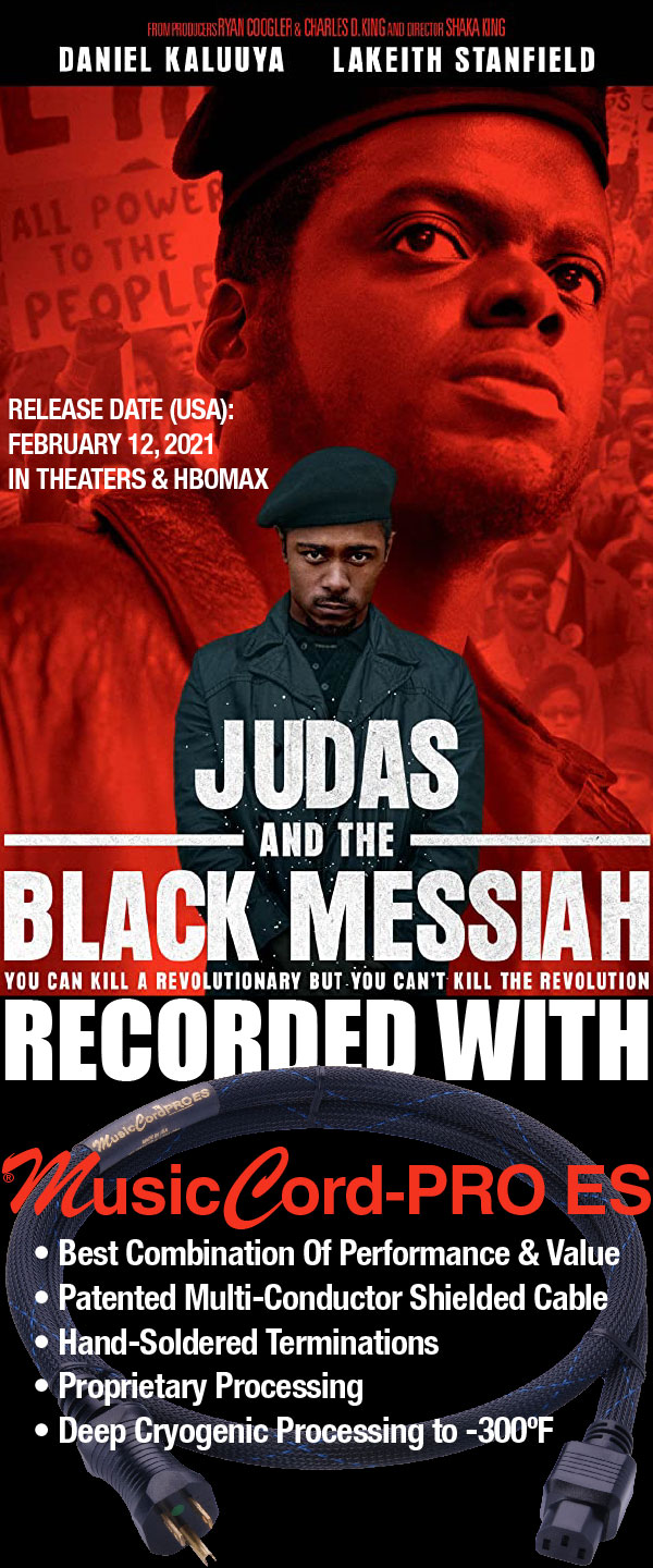 Judas And The Black Messiah Recorded With MusicCord-PRO ES Power Cords