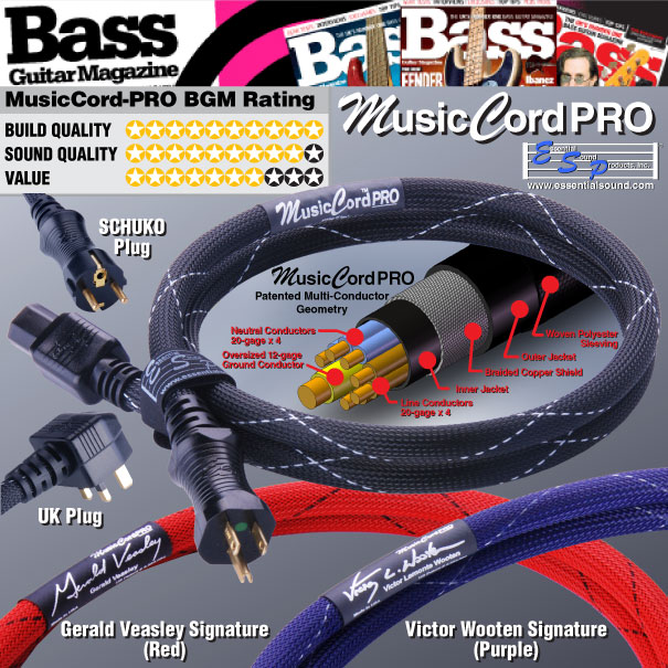 MusicCord-PRO Highly Rated By Bass Guitar Magazine - Essential Sound Products
