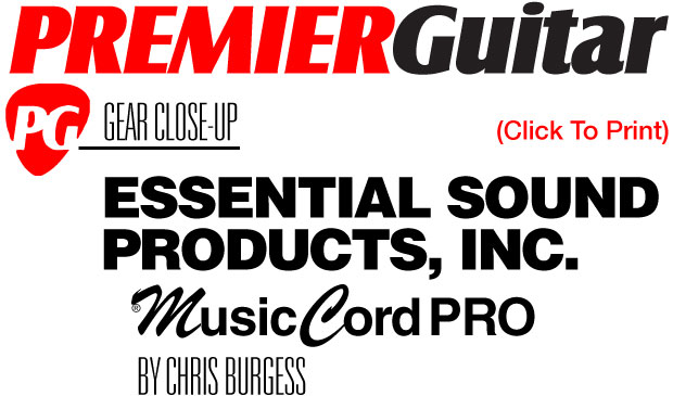 MusicCord PRO Guitar Amp Power Cord Review Premier Guitar Magazine - Essential Sound Products