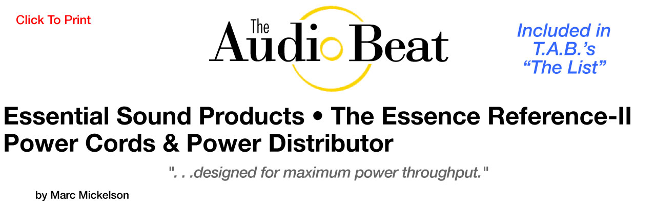 The Essence Reference-II Audiophile Power Cord & Power Distributor Review The Audio Beat Magazine - Essential Sound Products