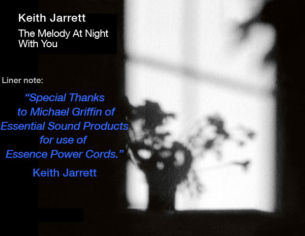 Keith Jarrett CD Liner Note - Essence Power Cord - Essential Sound Products